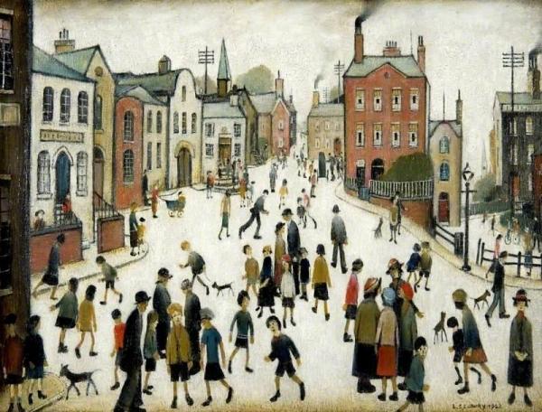 A Village Square by Laurence Lowry