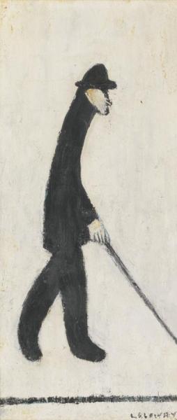 Man With A Stick by Laurence Lowry