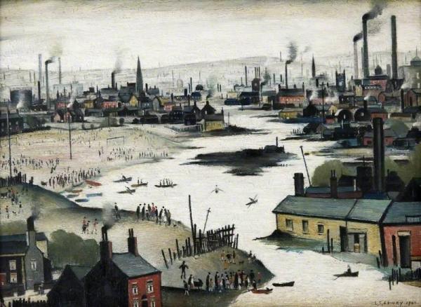 River Scene by Laurence Lowry