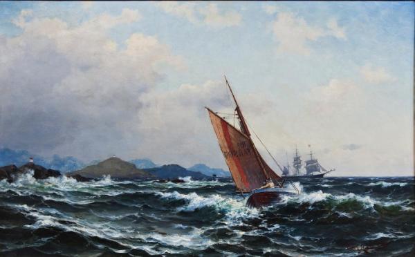 The Pilot Boat Farsund On Mission by Lauritz Haaland
