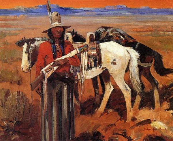 Apache Land by Laverne Nelson Black Oil Painting Reproductions