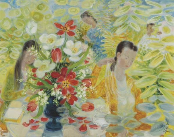 Afternoon In The Garden by Le Pho Oil Painting Reproductions
