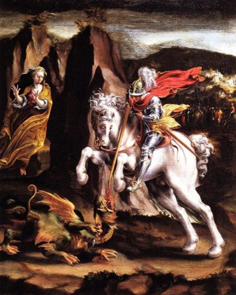 St-george And The Dragon by Lelio Orsi Oil Painting Reproductions