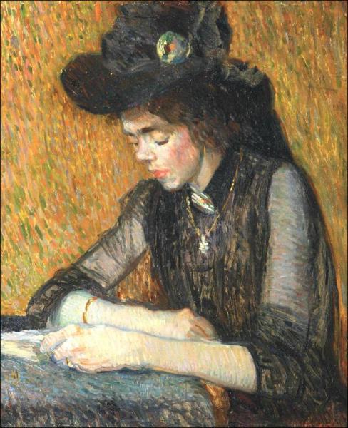 A Girl Reading by Leo Gestel Oil Painting Reproductions