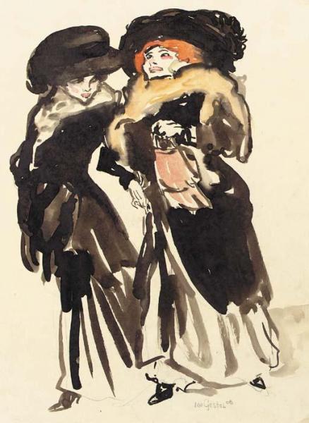 Leo Gestel Two Elegant Ladies