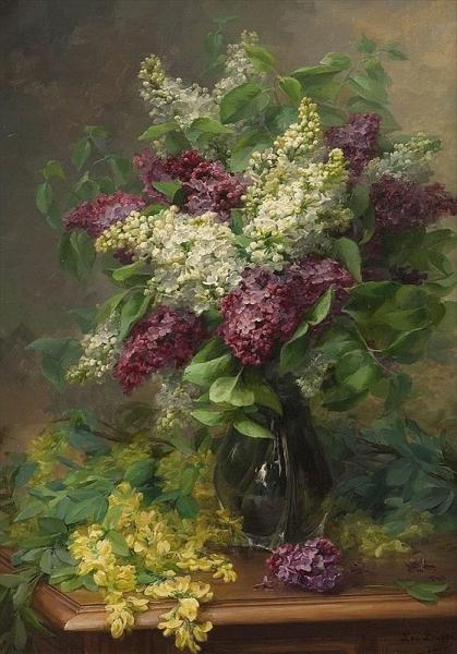 Flowers In A Vase by Leo Louppe