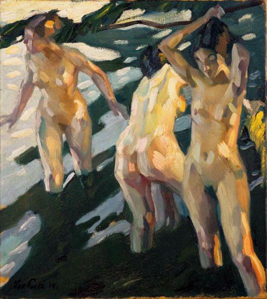 Bathers by Leo Putz