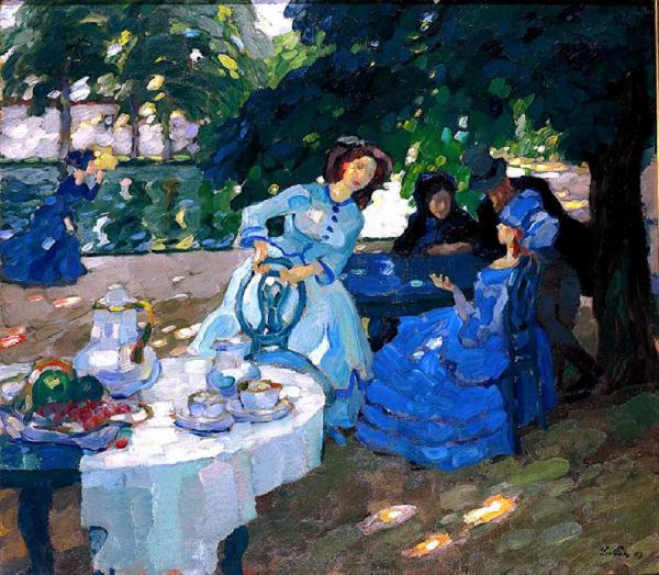 Breakfast In The Garden by Leo Putz