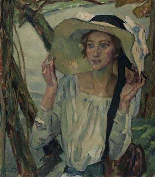 Lady In A Hat by Leo Putz