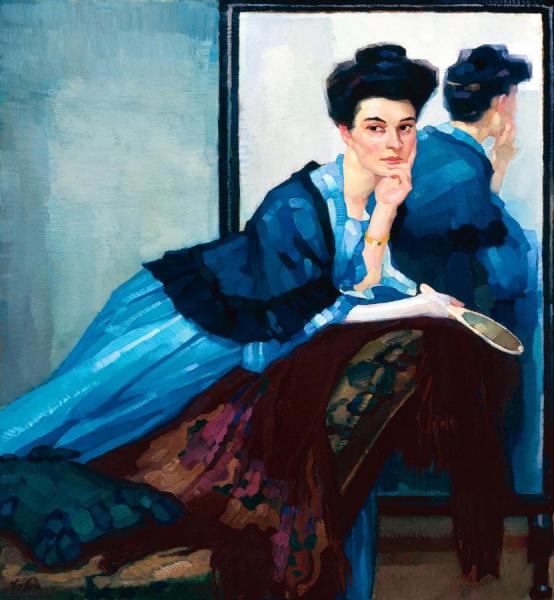 Lady In Blue by Leo Putz