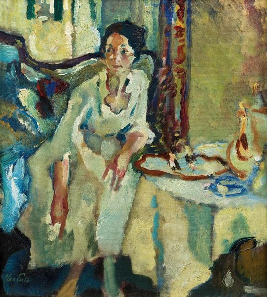 Portrait Of A Woman by Leo Putz