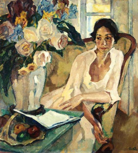 Portrait Of A Woman by Leo Putz