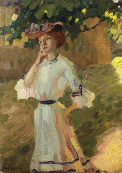 Portrait Of A Woman by Leo Putz