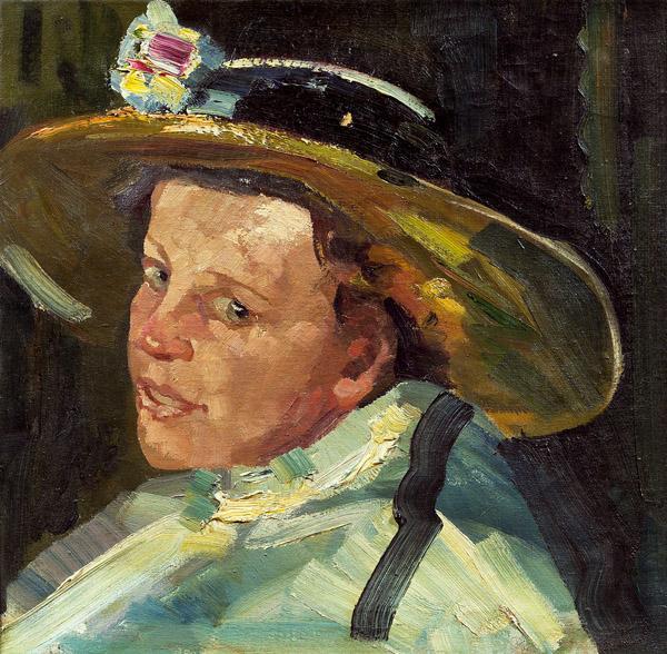 Woman With A Hat by Leo Putz
