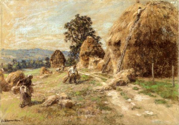 Leon Augustin Lhermitte Haystacks