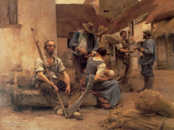 Leon Augustin Lhermitte Paying The Harvesters