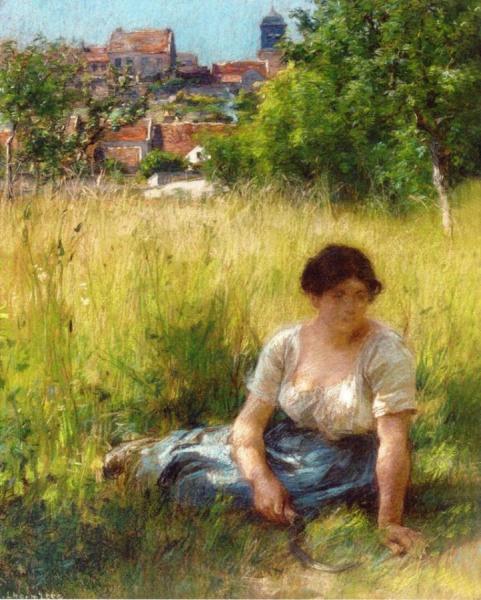 Leon Augustin Lhermitte Sunshine On The Grass