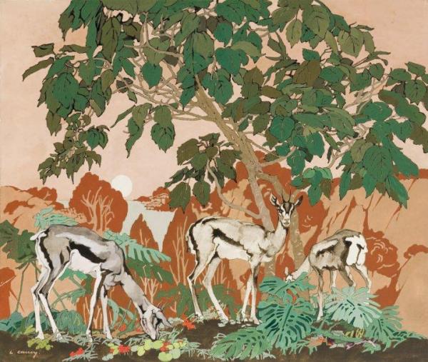 Gazelles Of North Africa by Léon Cauvy