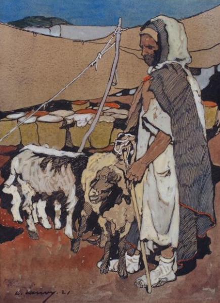 Herdsman Of The Atlas Mountains by Léon Cauvy