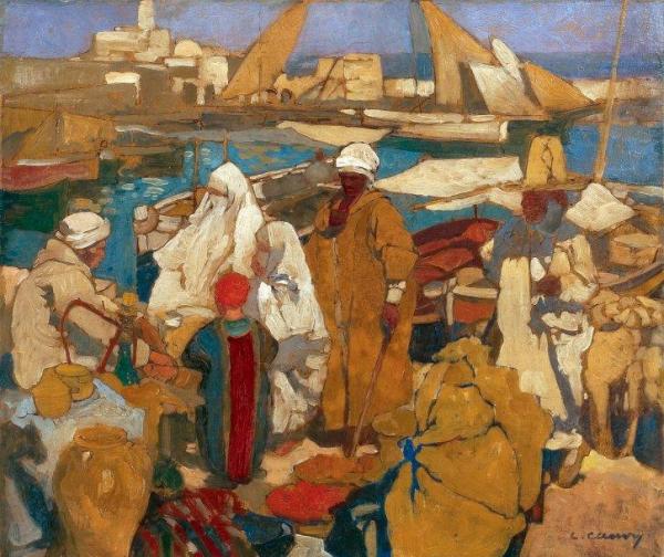 Scene At The So-called Dock Of The Admiralty, Algiers by Léon Cauvy