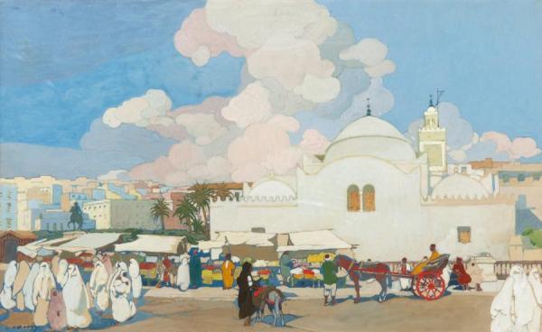 The Fishery-mosque (la Mosquée De La Pêcherie), Algiers by Léon Cauvy