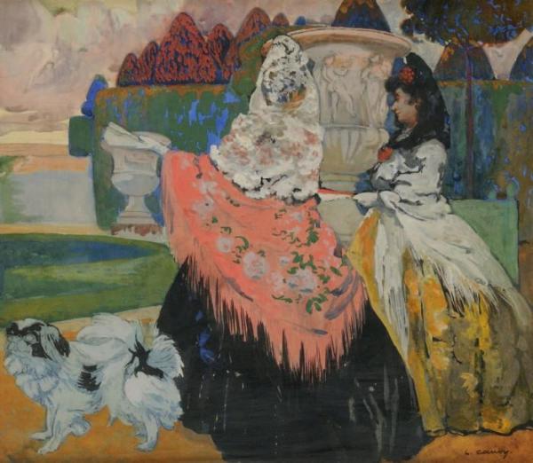 Women In Mantillas by Léon Cauvy