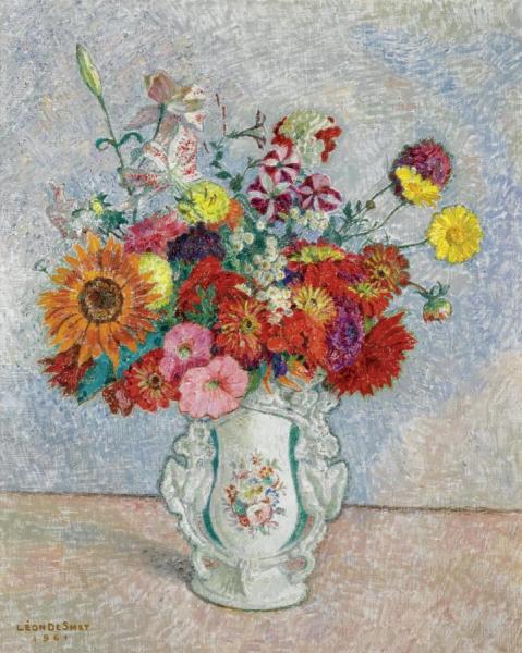 Bouquet Of Flowers by Leon De Smet