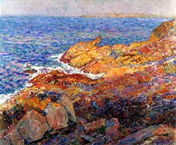 Cliffs On The Sea by Leon De Smet