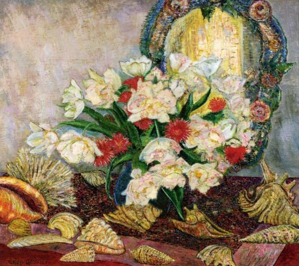 Flowers And Shells by Leon De Smet