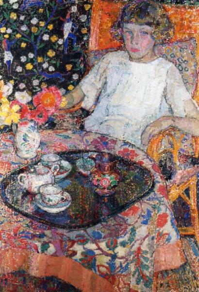Little Girl At The Table by Leon De Smet Oil Painting Reproductions