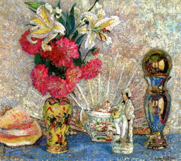 Still Life With Chinese Ornaments by Leon De Smet