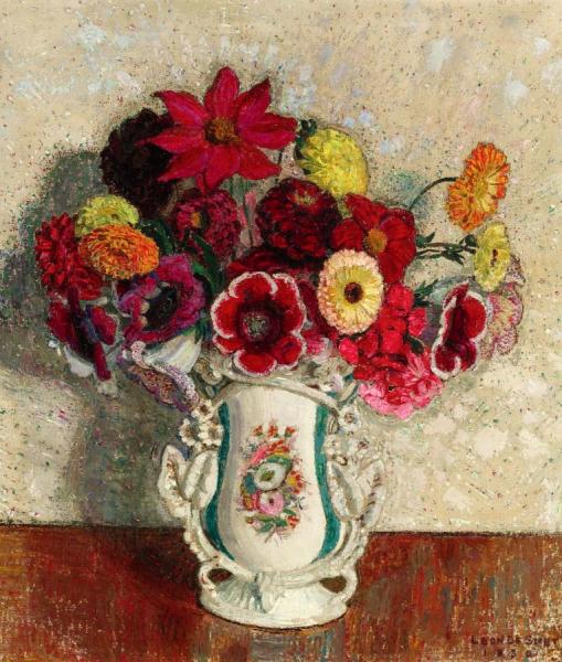 Vase Of Flowers by Leon De Smet