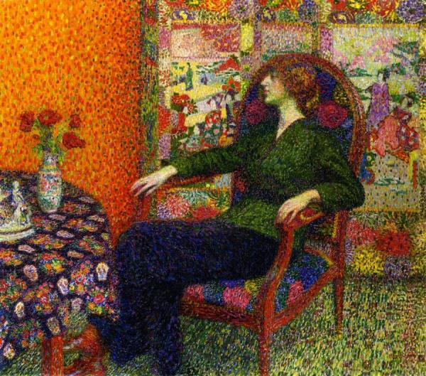 Woman In A Green Blouse by Leon De Smet