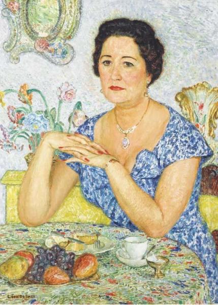 Woman Seated In An Interior by Leon De Smet