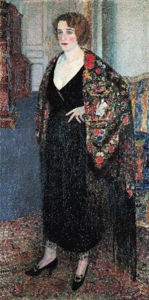 Woman With A Shawl by Leon De Smet