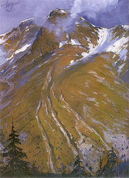 Blizzard At The Foot Of The Monk by Leon Jan Wyczolkowski