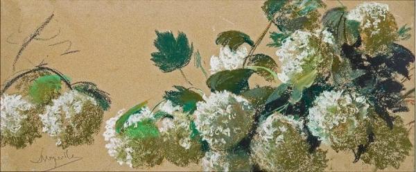 Blooming Viburnum by Leon Jan Wyczolkowski