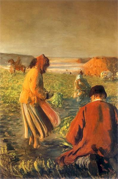 Digging Beets by Leon Jan Wyczolkowski