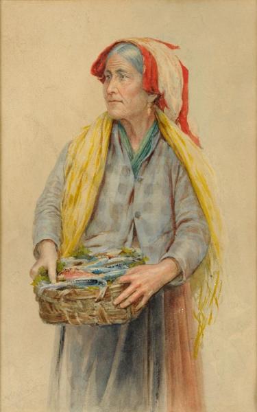 Italian Fishseller by Leon Jan Wyczolkowski