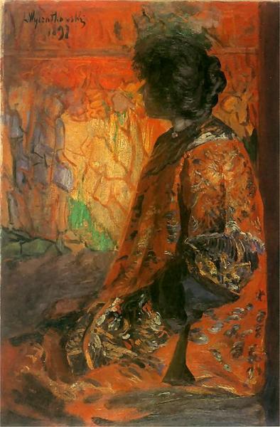 Japanese Woman by Leon Jan Wyczolkowski Oil Painting Reproductions
