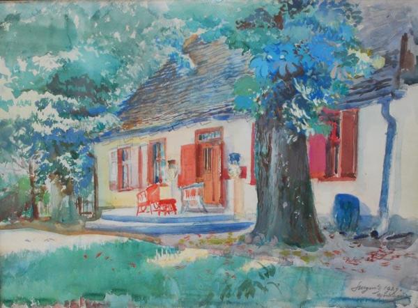 Mansion In Gościeradz by Leon Jan Wyczolkowski