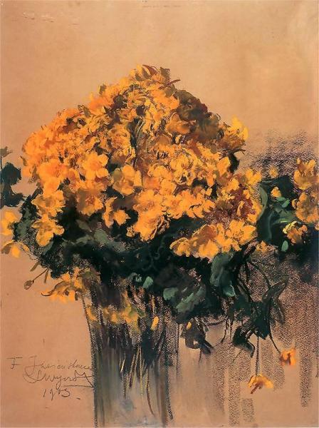 Marsh Marigolds by Leon Jan Wyczolkowski