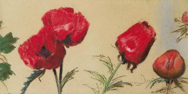 Poppies by Leon Jan Wyczolkowski