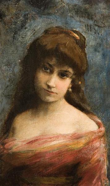 Leon Jan Wyczolkowski Portrait Of A Young Woman