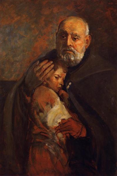 Portrait Of Saint Albert (adam Chmielowski) by Leon Jan Wyczolkowski
