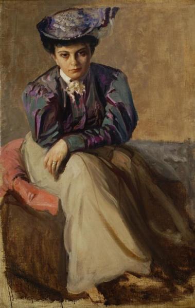 Portrait Of Sophia Cybulska by Leon Jan Wyczolkowski