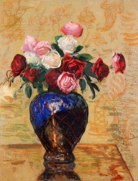 Still Life With Roses by Leon Jan Wyczolkowski
