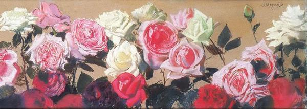 White, Pink And Red Roses by Leon Jan Wyczolkowski
