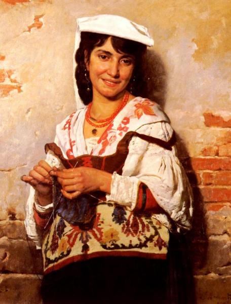Jeune Fille Italienne by Leon Joseph Florentin Bonnat