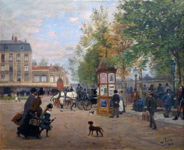 La Place Thiers à Nancy En 1887 by Leon Joseph Voirin